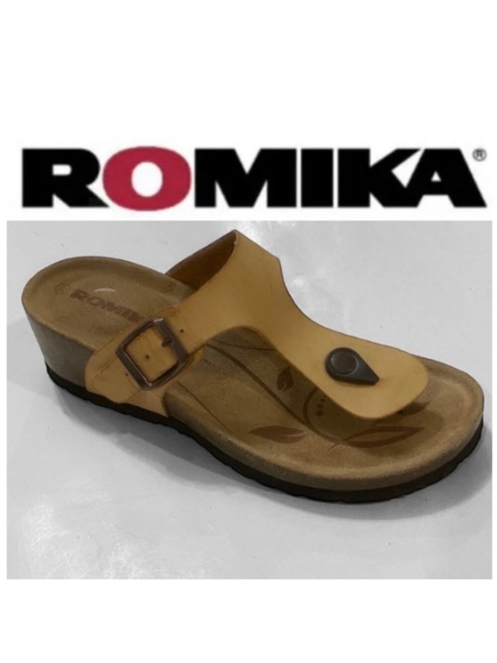 Romika Westo Tan Suede Sandals Buckle Size 37 Comfortable